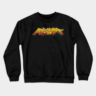 Adapt 45 (yellow to red fade with white splatter) Crewneck Sweatshirt